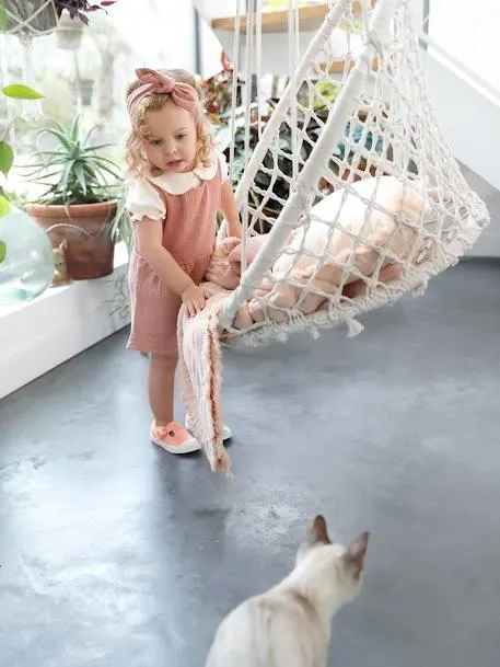 Ensemble 3 pièces bébé T-shirt, combinaison et bandeau personnalisable - vieux rose