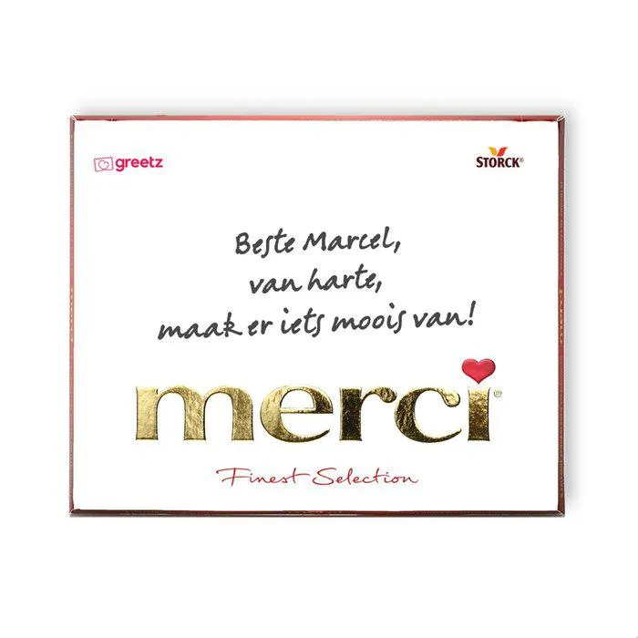 Merci | Van harte met eigen tekst | 250g