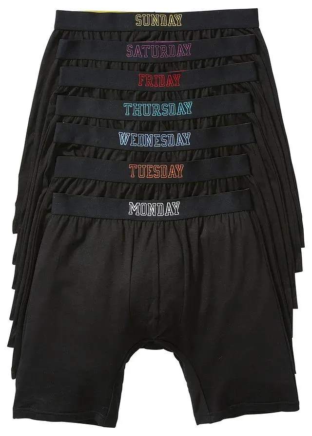 Lot de 7 boxers longs coton