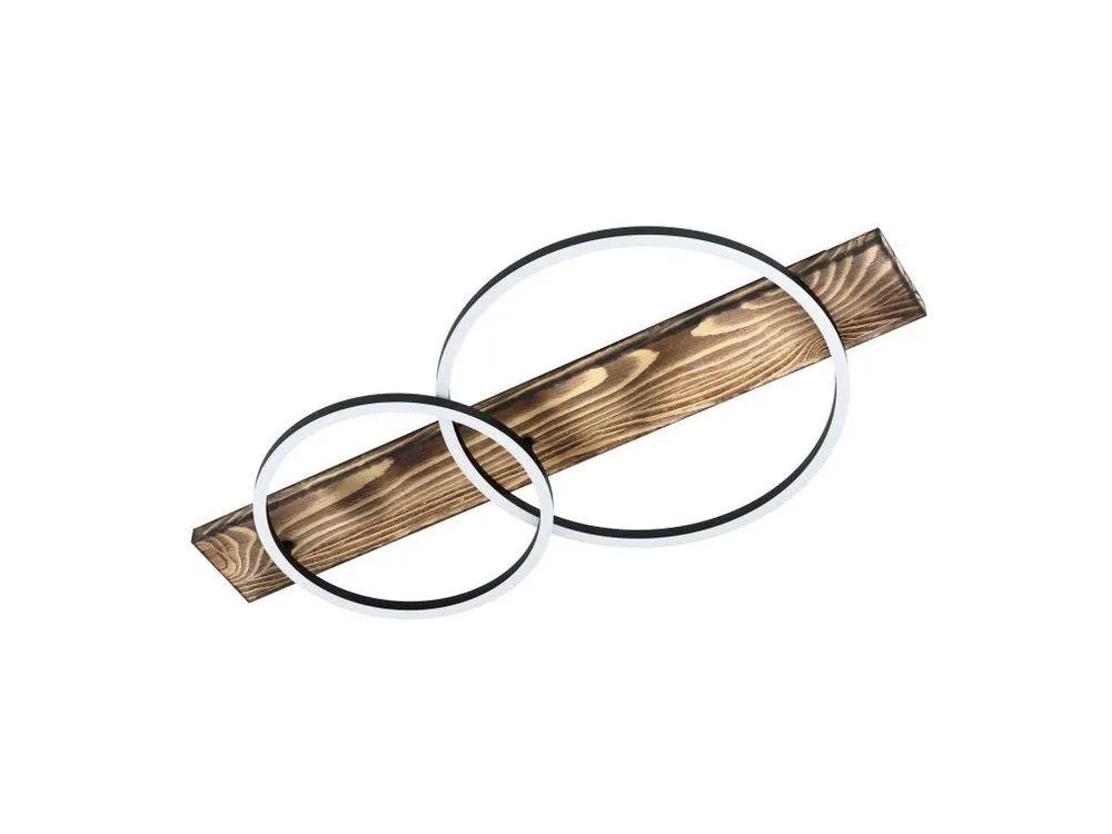 Plafondlamp BOYAL - Zwart/Bruin