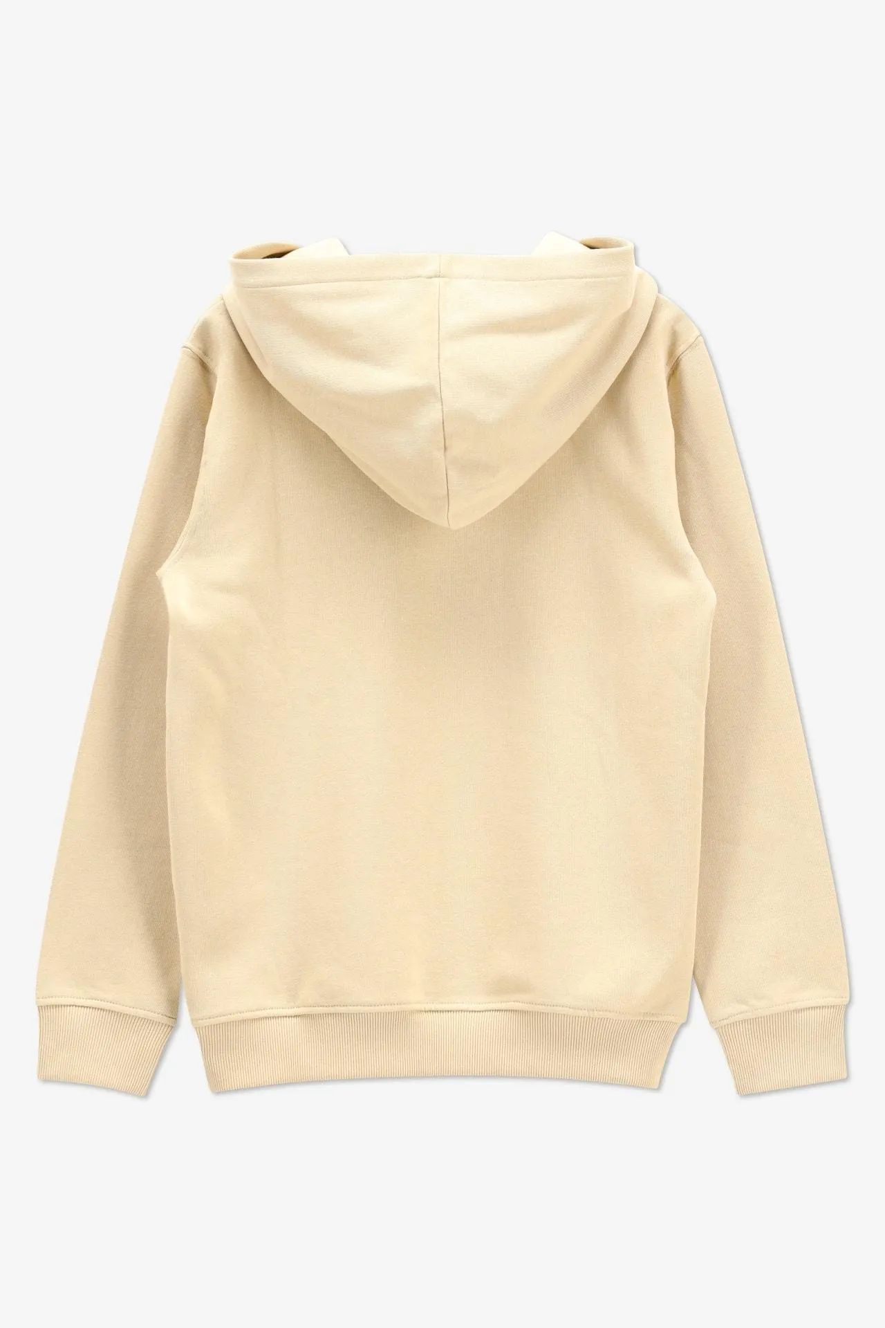 Beige hoodie met borstprint