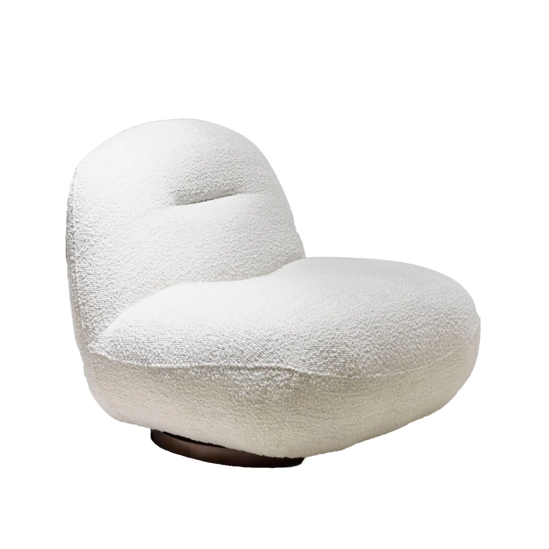 Draaifauteuil bouclé – beige