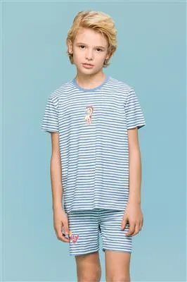 Pyjama Woody - blauw-witte streep