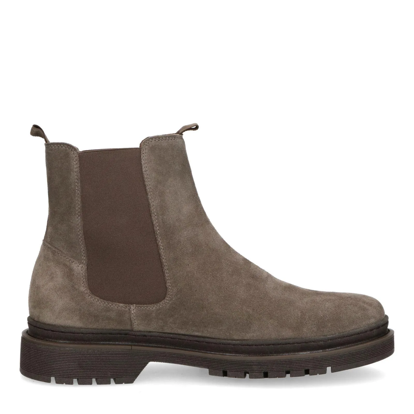 Manfield Taupe suède chelsea boots