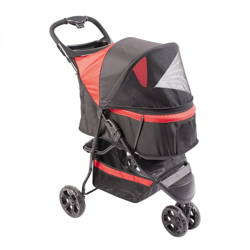 Duvo+ Pet Buggy 3-Roues 79X55X99Cm Noir/Rouge