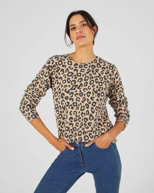 Trui met dierenprint Thermolactyl