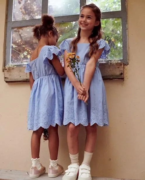Jurk met broderie anglaise, communie