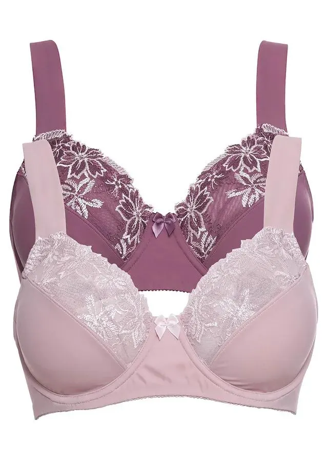 Lot de 2 soutiens-gorge à armatures et bretelles rembourrées