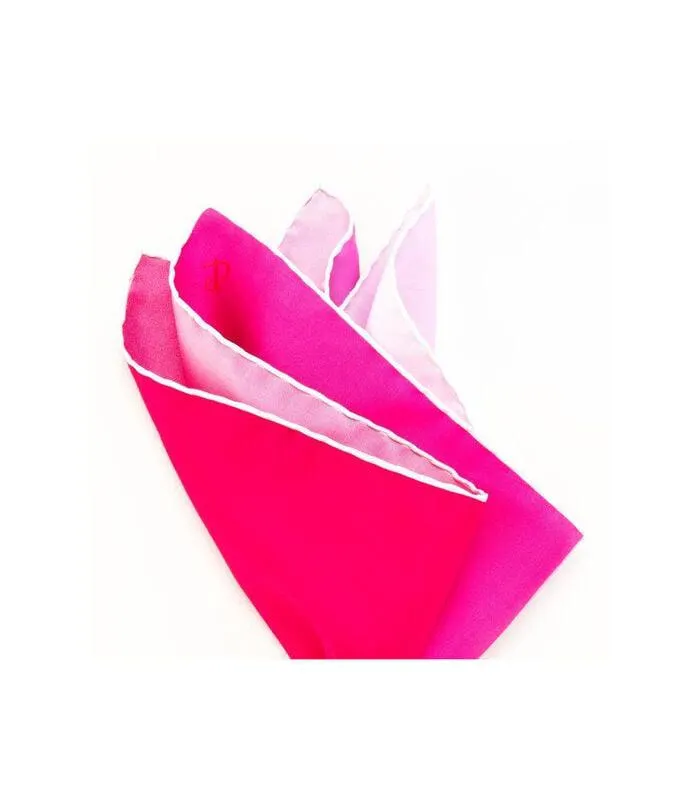 Pochet zijde effen patroon