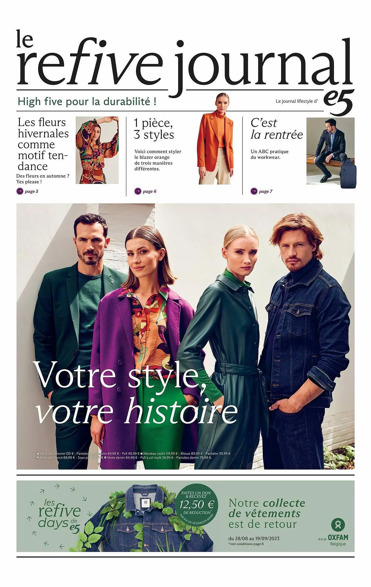 e5 Mode folder van 10 september tot 19 september 2023 - folder pagina 1