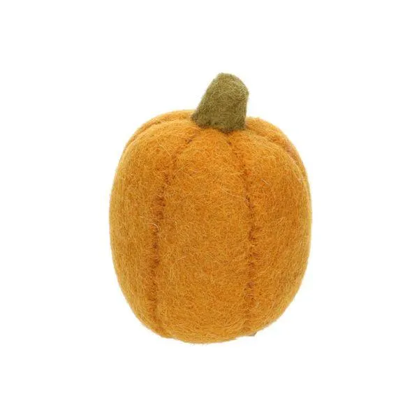 Pompoen, vilt, geel, ca. 10 cm