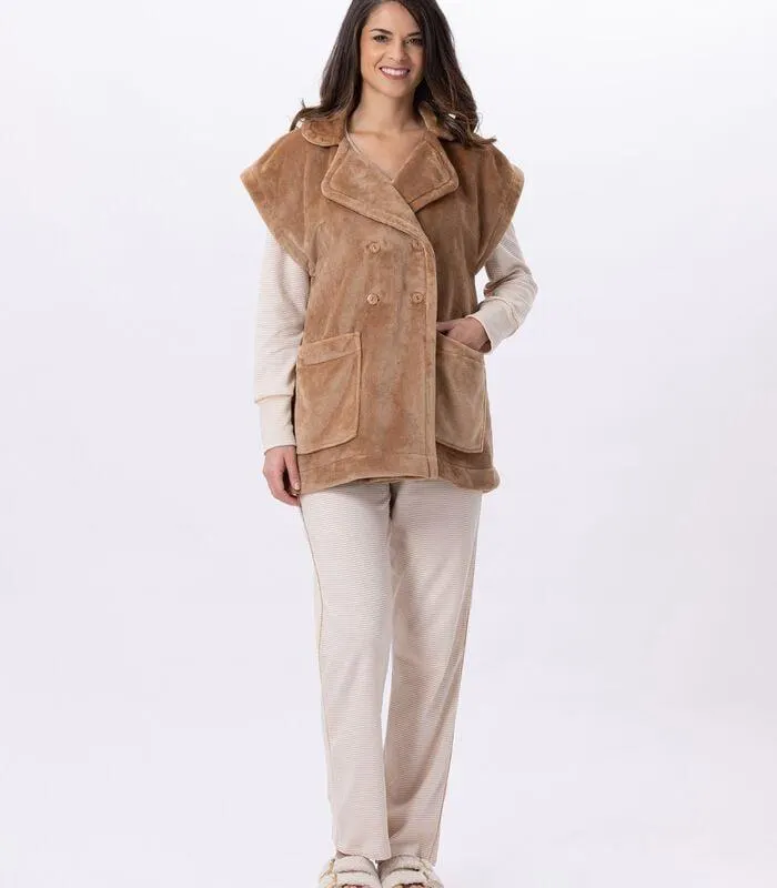 ESSENTIEL 876 pluchen flanellen jas