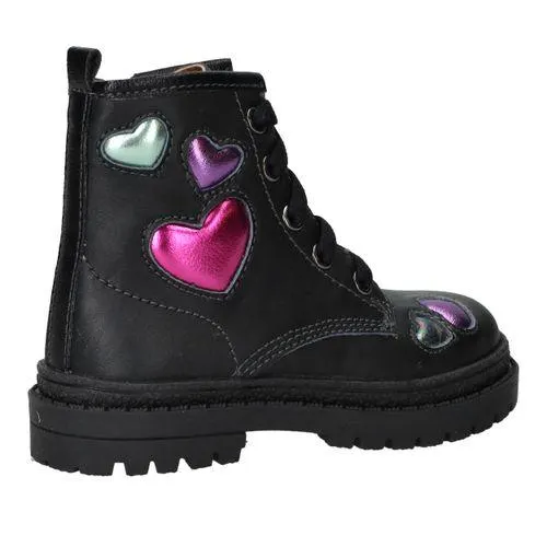 IK-KE Veterboots Zwart Meisjes