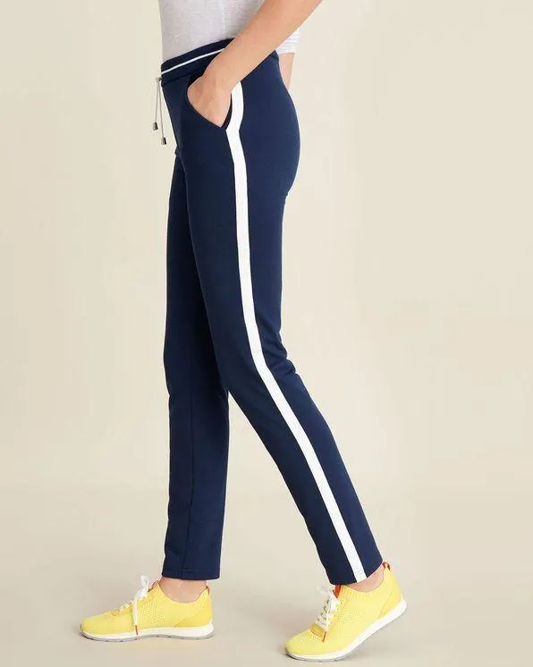 Losvallende fleece broek bouclette binnenkant