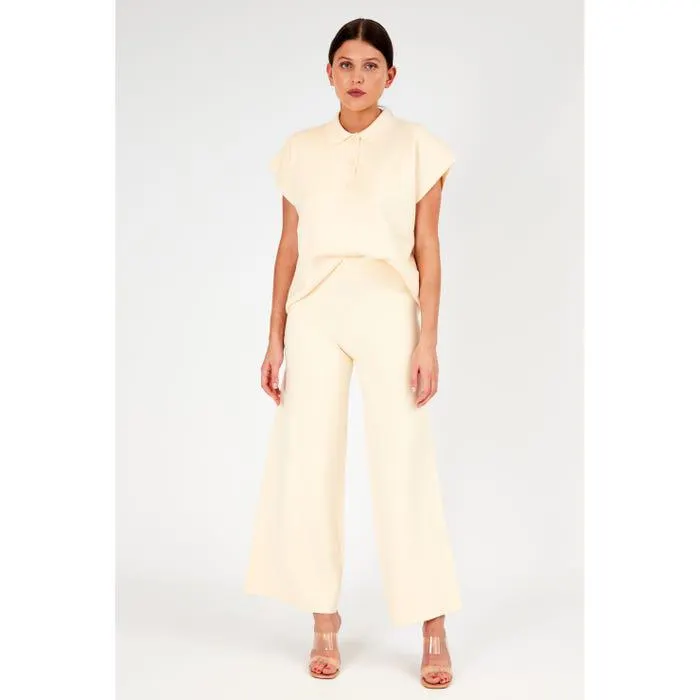 Loungewear broek effen knit