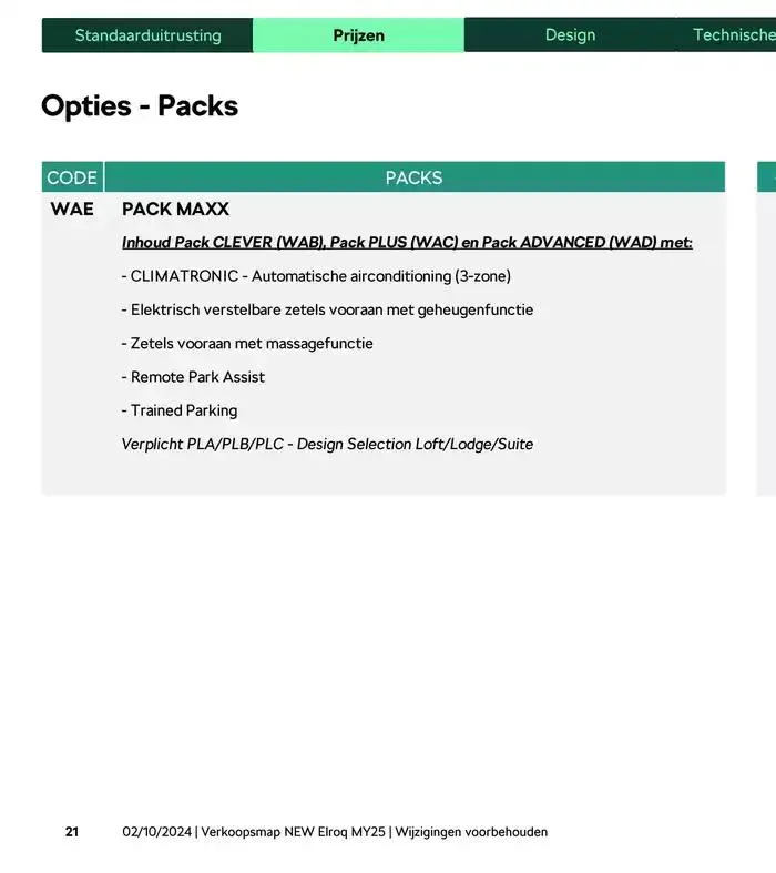 Price List van 31 december tot 31 december 2025 - folder pagina 41