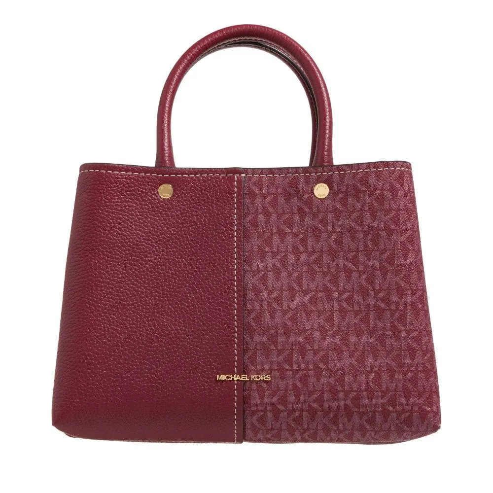 Flora Red Leather Satchel