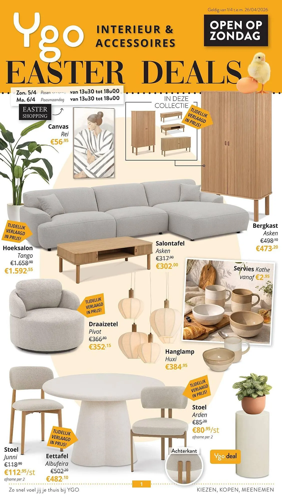 YGO folder van 1 april tot 26 april 2026 - folder pagina 1