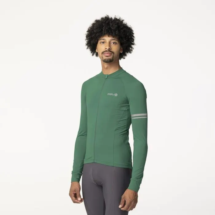 Solid Fietsshirt Lange Mouwen Performance Mystic Green Heren