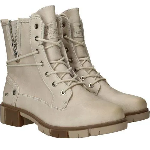 Mustang Veterboots Beige Dames