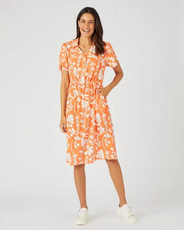 Jurk in crêpe met reliëf