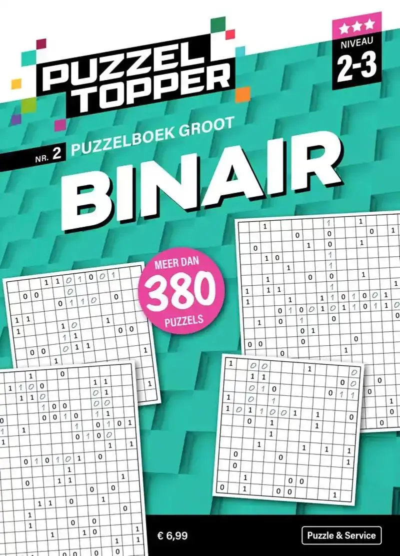 Puzzelboek groot binair 2-3 punten nr.2 puzzeltopper