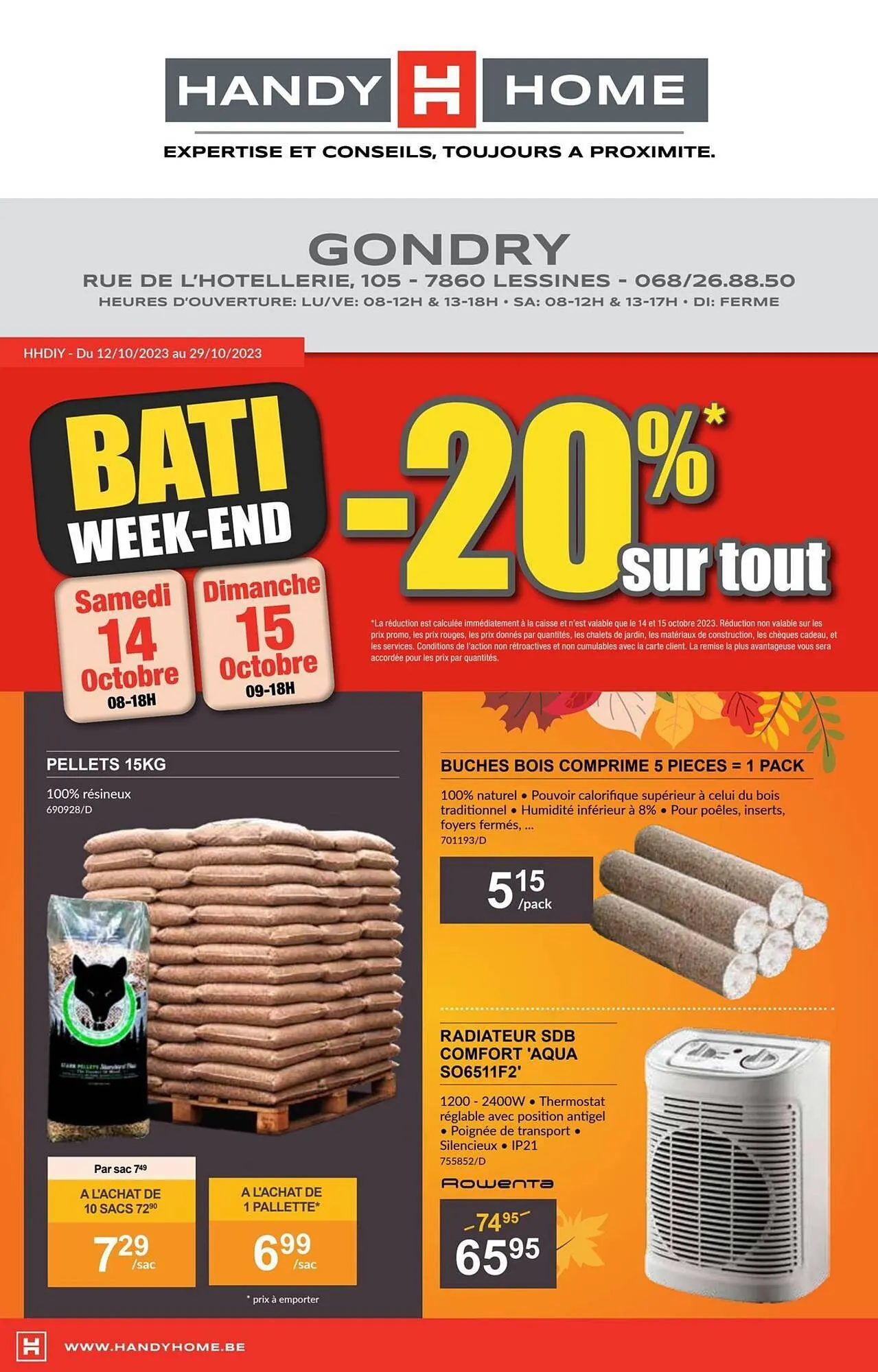 HandyHome folder van 4 oktober tot 29 oktober 2023 - folder pagina 1