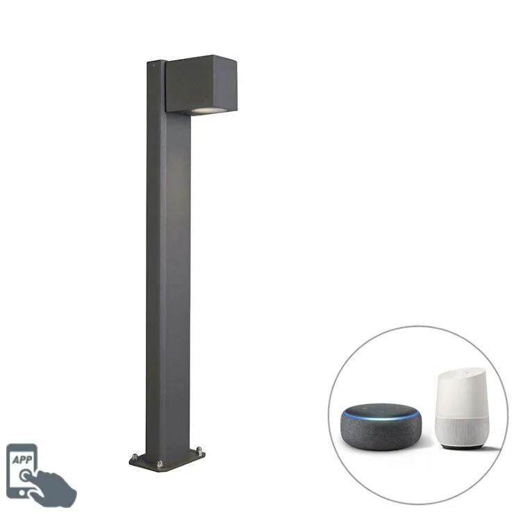 Smart staande buitenlamp antraciet 65 cm IP44 incl. Wifi GU10 - Baleno