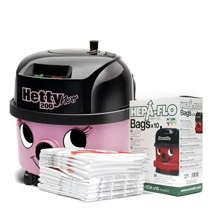 Numatic Stofzuiger Hetty Next HVN208-11 Roze + 10 Stofzuigerzakken