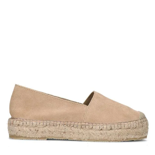 Beige suède espadrilles