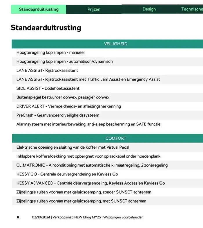 Price List van 31 december tot 31 december 2025 - folder pagina 15