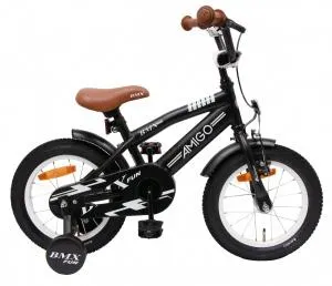 AMIGO BMX Fun 14 Inch Jongens Terugtraprem Matzwart