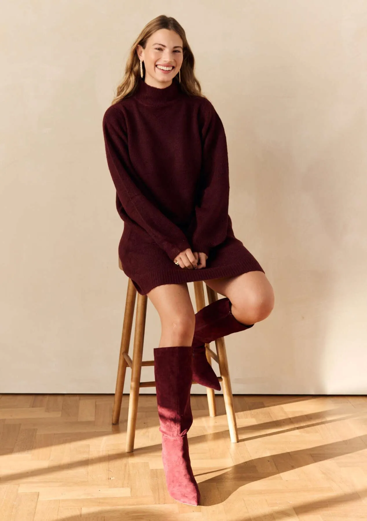 Turtleneck sweater dress