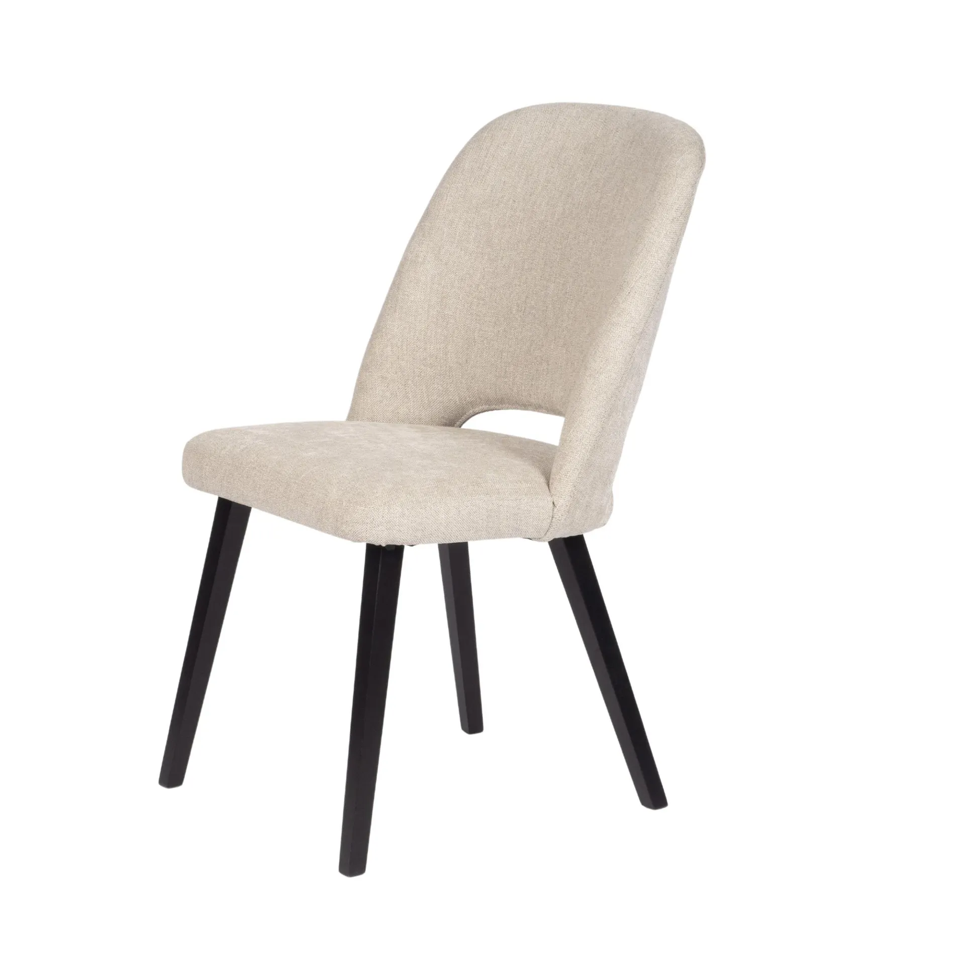 Eetkamerstoel met open rug - grijs