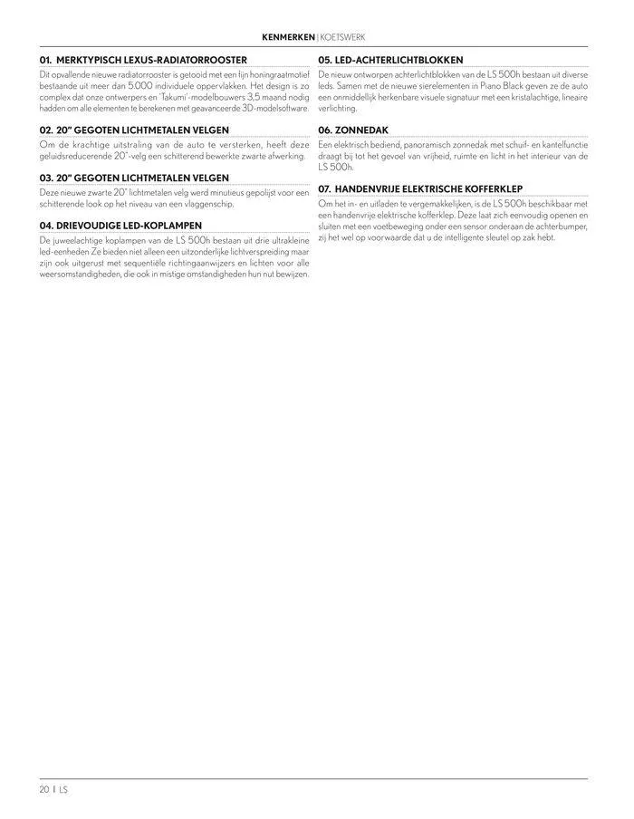 LEXUS LS van 23 november tot 23 november 2024 - folder pagina 20