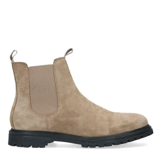 Taupe suède chelsea boots
