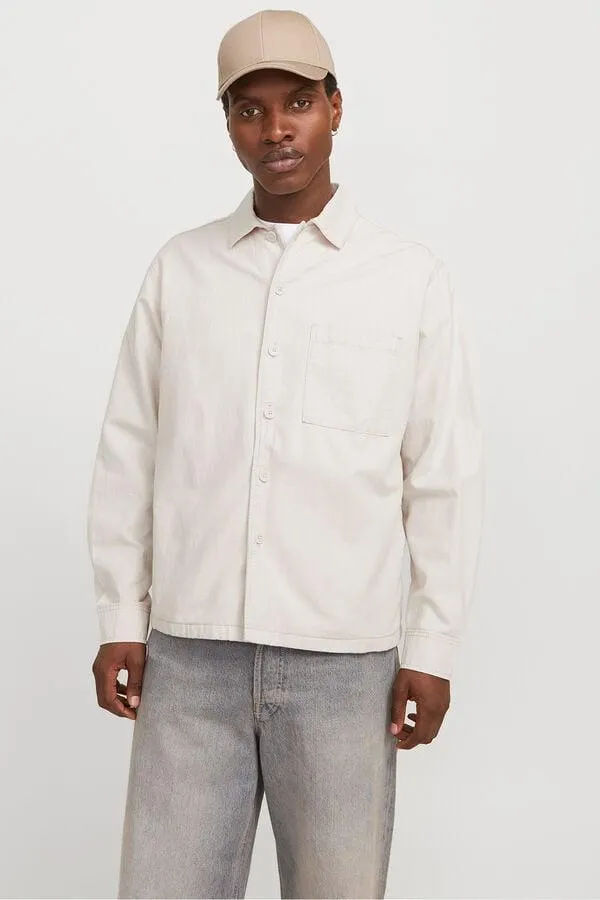 Sobrecamisa de sarga corte ancho