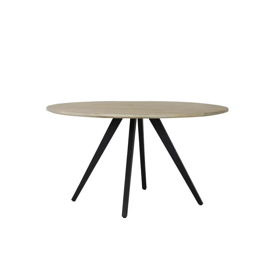 Eettafel Magnifera - Hout/Zwart - Ø140cm