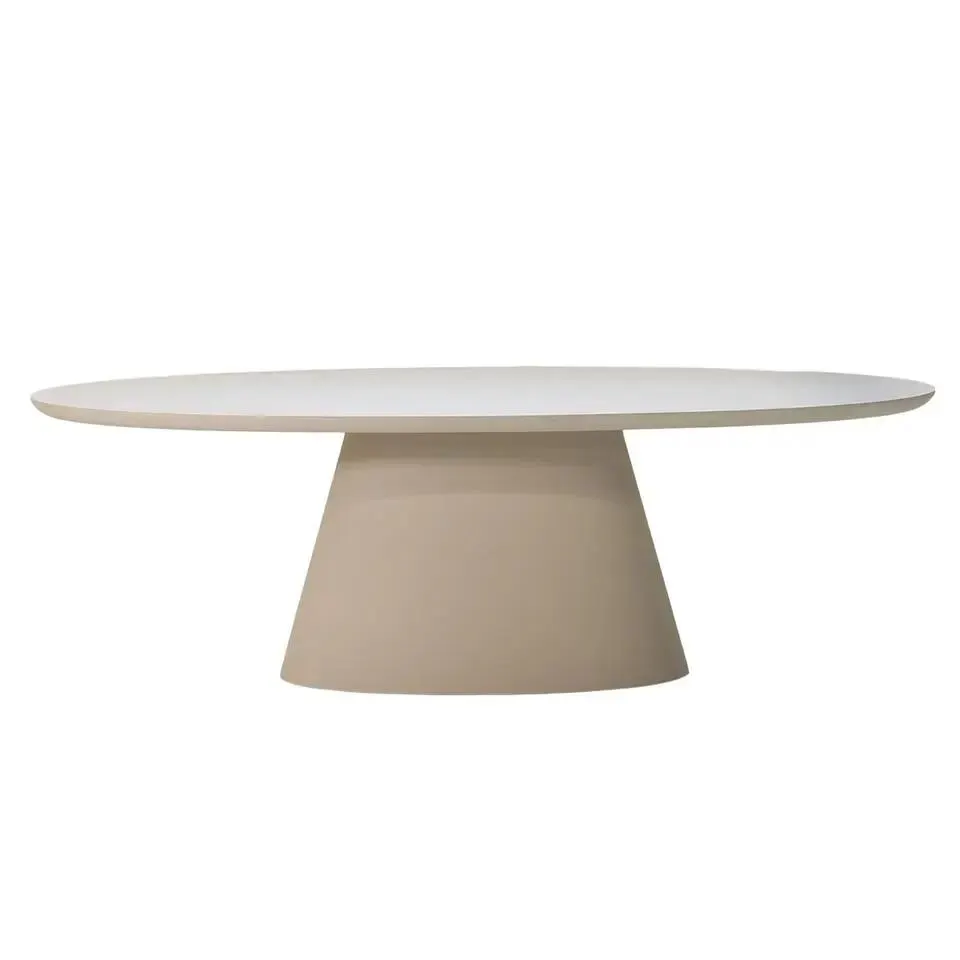 Eettafel Ovaal 160cm - Beige Eco Composiet - Cleo