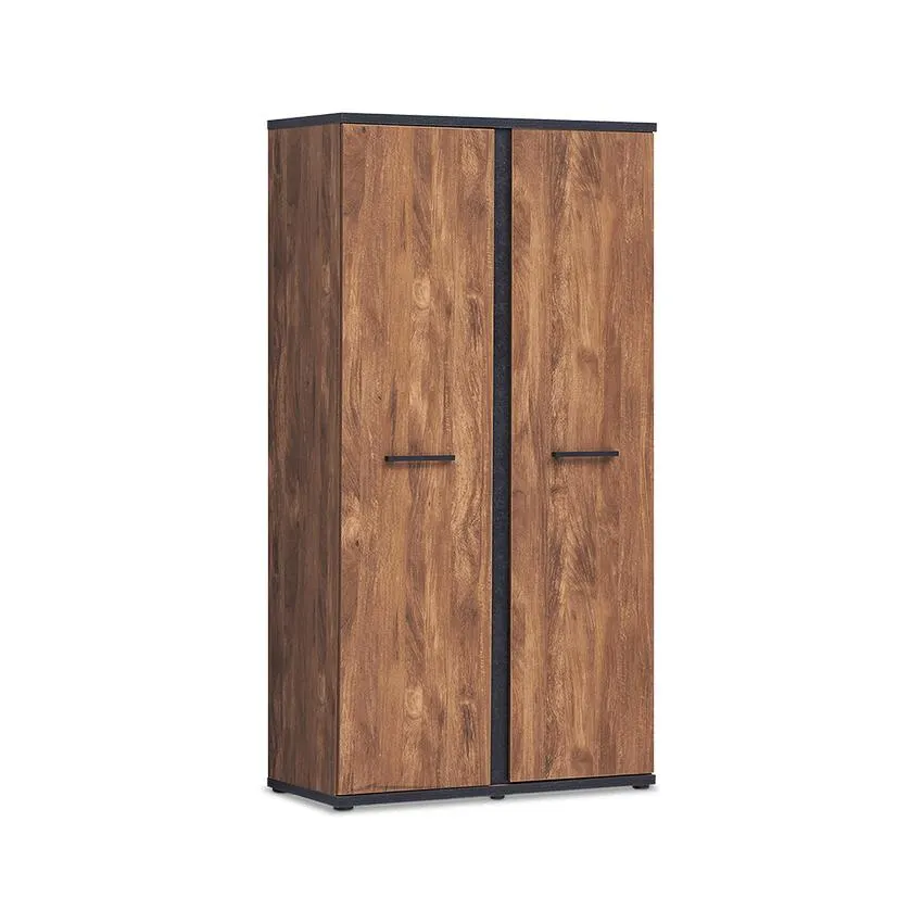 Kleerkast MATHIS Acacia/Black Concrete B108