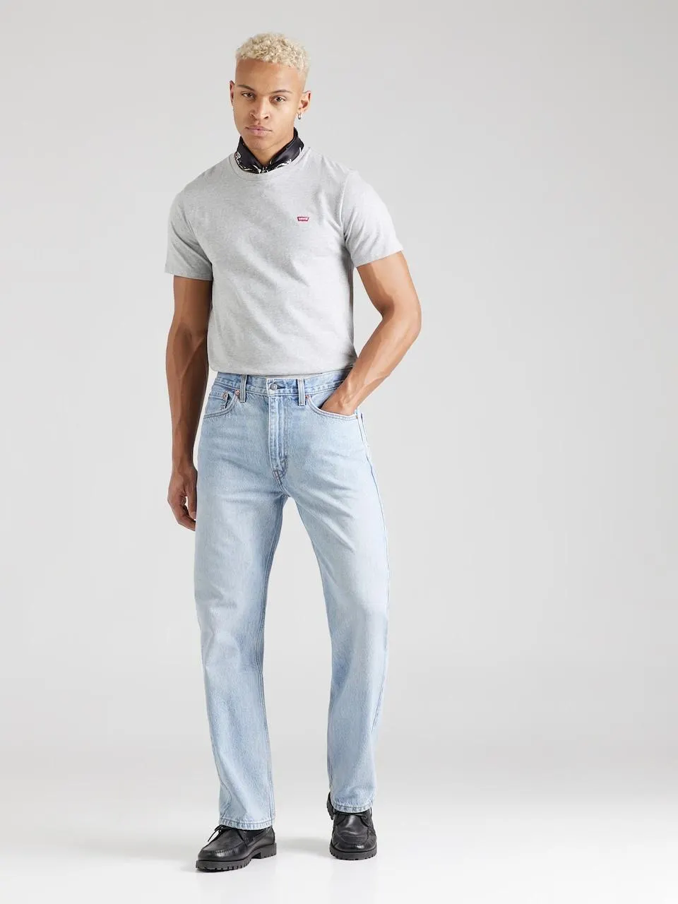 LEVI'S ® Shirt 'Original Housemark Tee' in Grijs Gemêleerd