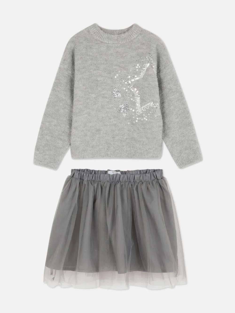 18 mois–8 ans | Pull étoile à sequins et jupe tutu