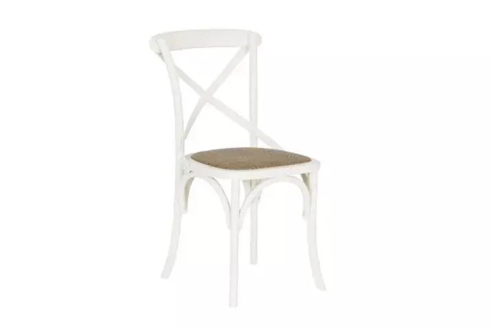 Stoel Catalina hout massief wit