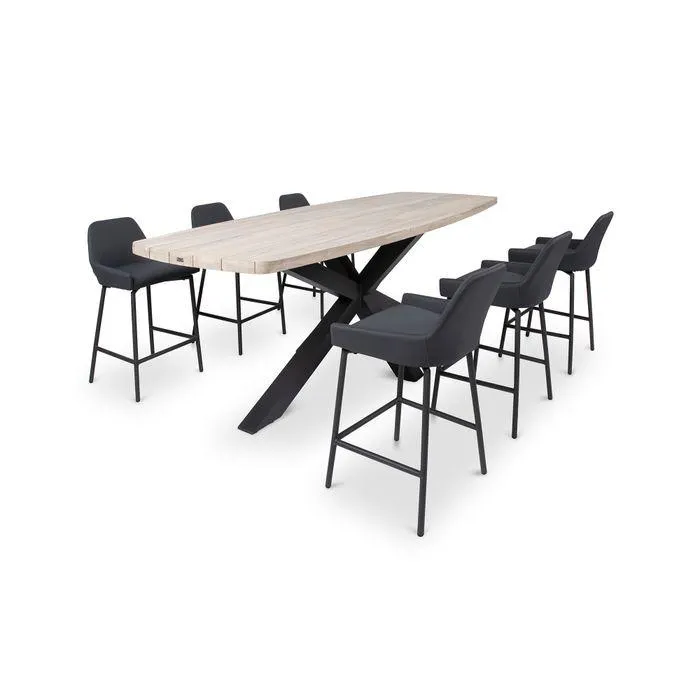 texas bartafel | lava aluminium | robuust teak