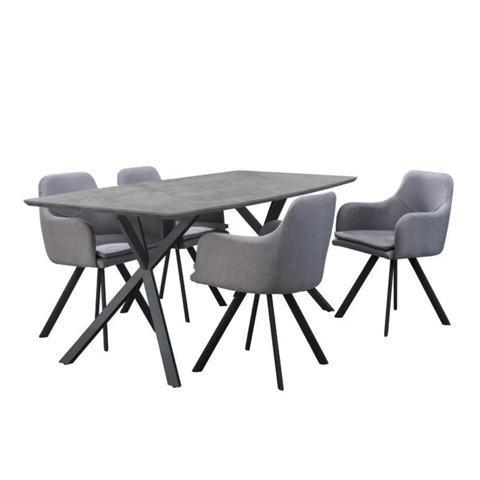 Fraaai - Hemlock eettafel beton 190 cm