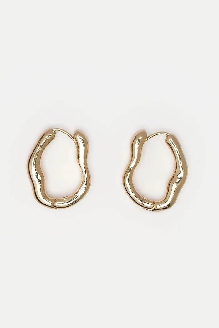 Oorbellen golvend ovaal