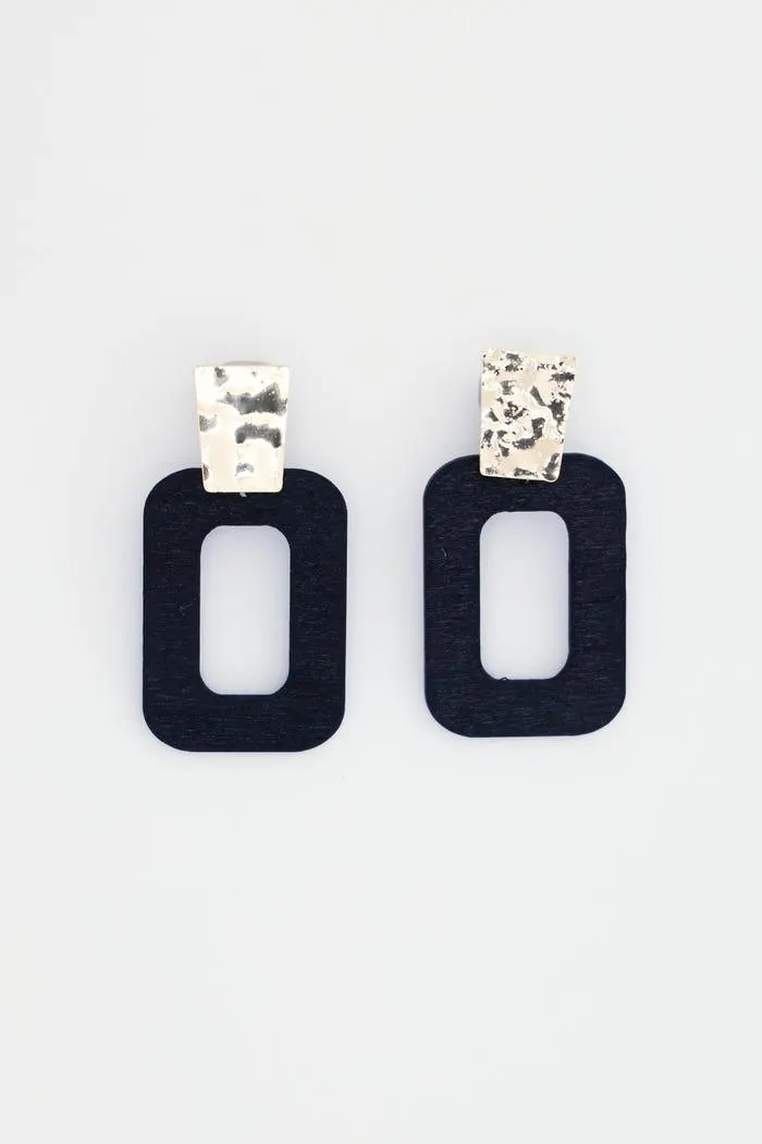 Oorbellen vierkanten structuur