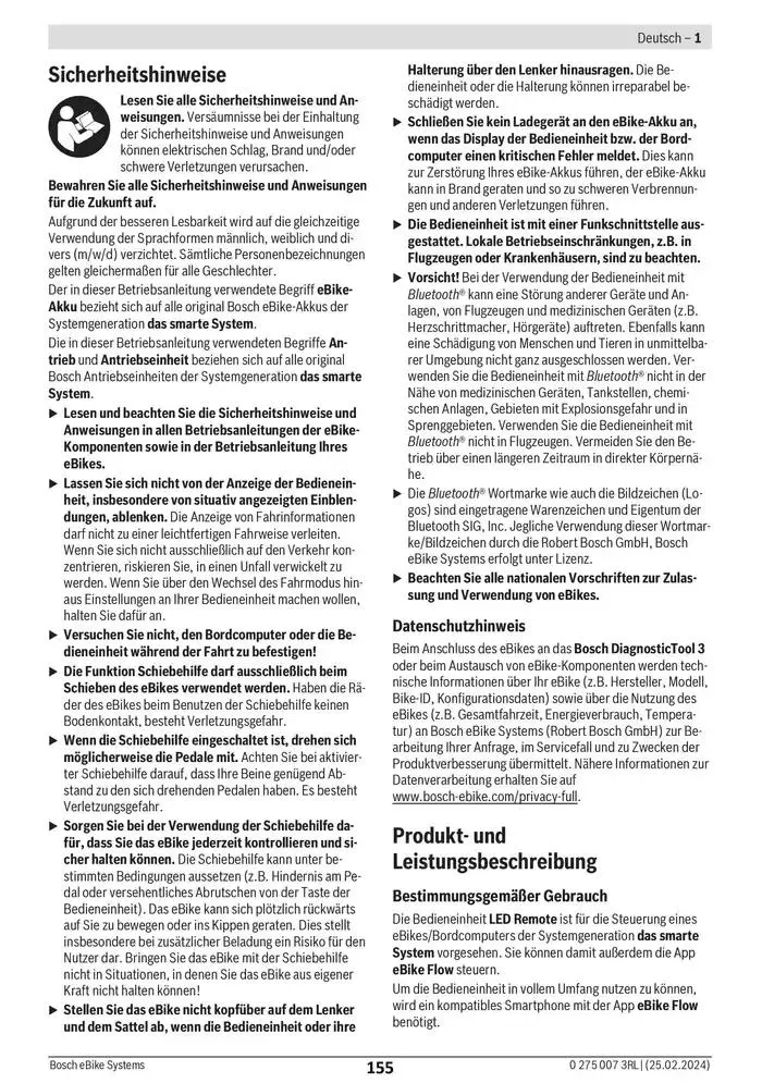 Electric Bike Manual van 12 februari tot 12 augustus 2025 - folder pagina 155