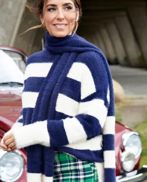 Zachte sjaal met strepen