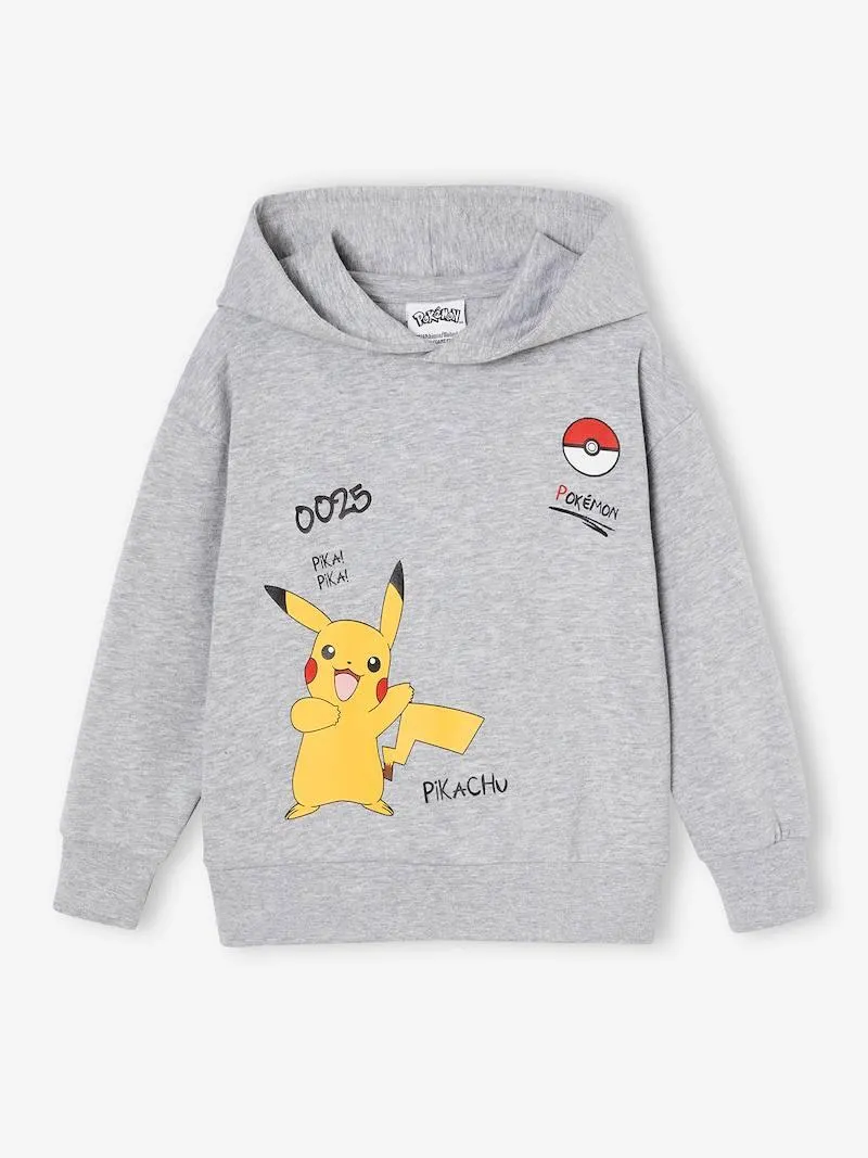 Sweat à capuche Pokémon - gris chiné